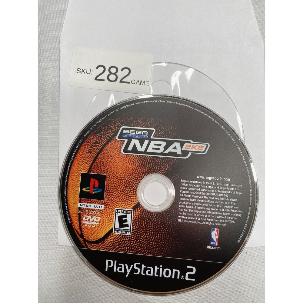NBA 2K2 Sony PlayStation 2 PS2 Sega Sports Basketball Game Disc Only